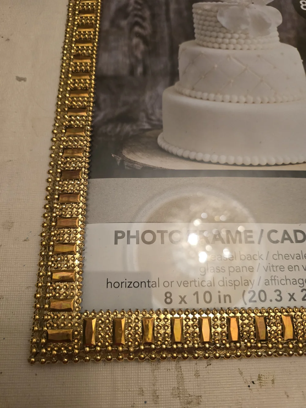 Gold Decorative Photo Frame - New 8x10 Photo Handmade